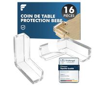 shinfly Paraspigoli per Bambini, 16 Pezzi Paraspigoli Angolari in Gomma, L Forma Trasparenti para Spigoli Bimbi Con forte Adesivo per Tavolo Mobili Corner Kit Sicurezza Casa