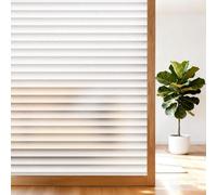 shinfly Pellicola per finestra a strisce per tende 44,5 x 200 cm - Pellicola per finestre opaca, pellicola per finestre a effetto vetro smerigliato autoadesiva, adesiva statica, anti-UV, protezione