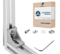 shinfly Profilo in Alluminio Angolare 30x30mm 12pz Materiale di Fissaggio Profilo in Angolare Connettore Angolare Profilo in Alluminio Angolare Connettore Angolare 90 gradi