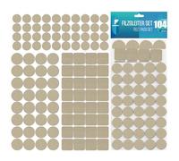 shinfly Set di 104 Feltrini Adesivi per Mobili Sedie, Sottosedie Feltro Adesivo, 3mm di Spessore, Antiscivolo, Feltrini per Sgabelli Sedie Tavoli, Beige