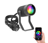 SHINGA faretto da giardino da esterno IP65 con spina antracite incl. lampada [EEK: F]