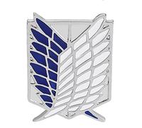 Shingeki No Kyojin Attack Titan Recon Corps Blue Cosplay Spilla in metallo