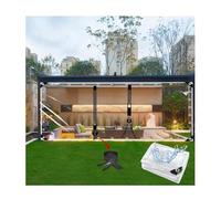 SHINGJING Tende in Tela Cerata Impermeabili con Cerniera, Protezione UV al 100%, telone Resistente alle intemperie, Tende Laterali for pergola/Gazebo, Personalizzabili(H2xW3.5m/H6.5xW11.4ft)