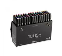 ShinHan Touch Twin Marker 60 Pezzi Set A New Generation, Punta Fine Ricaricabile Certificata AP da 1 mm, Scalpello in Feltro da 6 mm, Design con Bordo Arrotondato, Marcatore Permanente Multicolore