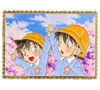 Shinichi Kudo e Ran Mouri Case Closed Detective Conan Manga Anime 4,6 cm Spilla smaltata, 1.8 inches, Smalto, Smaltato