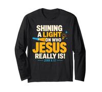 Shining A Light On Who Jesus Bible Christian Verse Quote Maglia a Manica