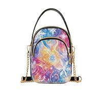 Shining Colorful Fiocchi di neve alla moda in pelle borse a tracolla per le donne con multi tasche borsa a mano per le donne per la corsa