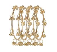 Shining Diva Fashion Set di 4 braccialetti tradizionali ed eleganti ghungroo kashmir per donne e ragazze