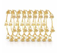 Shining Diva Fashion Set di 8 braccialetti tradizionali ed eleganti ghungroo kashmir per donne e ragazze