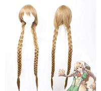 Shining Hearts: Shiawase No Pan La parrucca cosplay con rugiada di miele Parrucca sintetica lunga 120 cm intrecciata per biancheria da festa in anime Colore PL-044