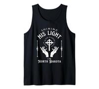 Shining His Light in North Dakota Vintage Retro Gesù Canotta