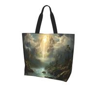 Shining Light Borsa Spesa Grande Borsa A Spalla Resistente Shopper Bag Per Shopping Casa Picnic