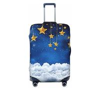 Shining Little Stars - Copertura elastica da viaggio per valigia, con stampa, anti-graffio, Nero , XL