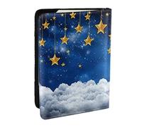 Shining Little Stars - Custodia per passaporto, da viaggio, in pelle PU, per uomini e donne, 16,5 cm, Nero , Taglia unica