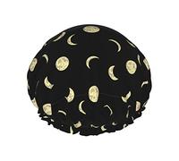 Shining Moons On The Dark Cuffia da impermeabile, Cuffia elastica per capelli da bagno Cuffia da bagno per capelli con protezione ambientale, Doppio strato impermeabile Cappello da da