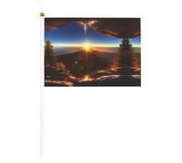 Shining Overlook Bandiera a manovella a doppia faccia 14 x 20,8 cm, utilizzata per la decorazione di feste di festa, concorsi