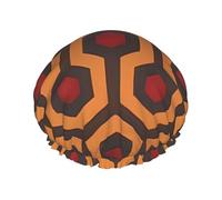 Shining Overlook - Cuffia da doccia impermeabile a doppio strato, da donna, riutilizzabile, con fascia elastica, mantiene i capelli asciutti per la doccia e la cura della pelle