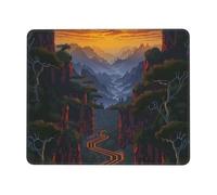 Shining Overlook - Tappetino per mouse da gioco stampato, 24 x 20 cm, base in gomma antiscivolo, tappetino per mouse da scrivania con bordi cuciti, per gamer, ufficio, casa