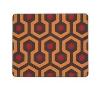 Shining Overlook - Tappetino per mouse quadrato con bordi cuciti, con base antiscivolo, tappetino per mouse da gioco, grande, lavabile, per casa e ufficio, 17,8 x 21,8 cm