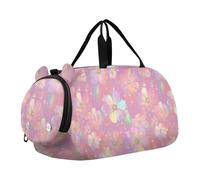 Shining Star Fiore Rosa per Ragazza Ragazza Palestra Duffel Bag con Scomparto Scarpe Multifunzionale Weekend Pernottamento Carry on Bag per Viaggi, Sport, Fitness & Allenamento bolsa para hombre