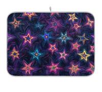 Shining Stars Dreamy - Tappetino scolapiatti riutilizzabile, 45,7 x 61,7 cm, rettangolare, grande, decorativo, per la casa
