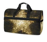 Shining Stars in nero borsone da viaggio per uomini, donne, ragazzi, ragazze, adolescenti, borsa da palestra oversize con scomparto per scarpe durante la notte, fine settimana, yoga, allenamento,