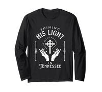 Shining Sua Luce in Tennessee Vintage Retro Gesù Maglia a Manica