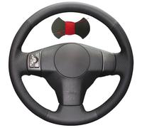 Shining wheat Coprivolante cucito a mano in similpelle nera per Toyota Yaris Vios RAV4 2006-2009 / Urban Cruiser / Passo Sette/Vanguard (filo rosso)