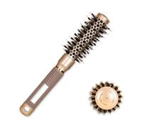 ShiningUU - Spazzola rotonda per capelli ricci professionale | Nano ceramica termica e tecnologia ionica con setole di cinghiale | Spazzole rotonde da 32 mm per asciugare aggiungendo volume e