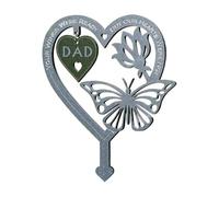 ShiningUU - Targa commemorativa da giardino, resistente alle intemperie, a forma di farfalla, con scritta "Your Wings Were Ready, But Our Heart Were Not", regalo commemorativo per mamma, papà