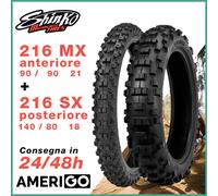SHINKO Coppia Pneumatici 140/80-18 70 R SX e 90/90-21 57R MX