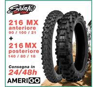 SHINKO Coppia Pneumatici 216 MX 140/80-18 e 90/100-21 57R