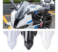 SHINKXMT Parabrezza Per Moto Parabrezza Anteriore Doppia Bolla Deflettore Compatibile Con B&M&W S1000RR S 1000 RR Accessori 2019-2024 (Fumo grigio)