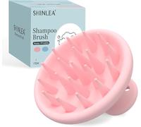 SHINLEA Massaggiatore Cuoio Capelluto in Silicone,Spazzola Shampoo aiuta la crescita dei capelli e rimuove la forfora,uso bagnato e asciutto,rosa