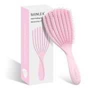 SHINLEA Spazzola districante per capelli ricci, spazzola per capelli bagnati e asciutti, spessi e sottili, pettina facilmente i capelli ricci e riduce la rottura, spazzola riccia per donne, uomini,