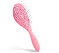 SHINLEA Spazzola per capelli senza tirare, spazzola per massaggiare il cuoio capelluto, spazzola districante per donne, uomini e bambini, spazzola districante anche per ricci e capelli lunghi (rosa)