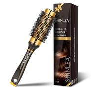 SHINLEA - Spazzola rotonda per capelli per asciugatura, 33 mm, in alluminio, spazzola per capelli ricci, piccole spazzole per capelli da donna, arricciatura, asciugatura, styling, lisciatura e