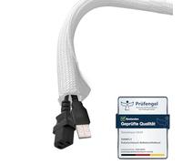 shinlfy Guaina passacavi 6 mm x 10 m, Bianco- per 1-2 cavi sottili o un singolo cavo più spesso, organizer per cavi per PC, elettrodomestici, ufficio e moto
