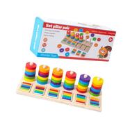 SHINLHUA Gioco smistamento in Legno per Bambini con Forme Geometriche e Colori Vivaci per Bambole educative in Legno per Bambini