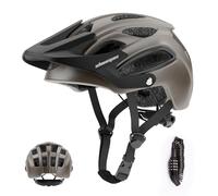 Shinmax Casco de Bicicleta para Hombre y Mujer con Vsera de Protección Solar Desmontable, Ligero y Ajustable, Transpirable, Adecuado para Bicicleta de Montaña y Bicicleta de Carretera, para Adultos
