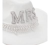 Shinning Bride - Cappello da cowgirl con lettera "Mrs"