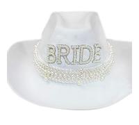 Shinning Bride - Cappello da cowgirl con lettera "Mrs"