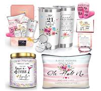 ShinnyWis Regalo per il 21° compleanno per le donne, cestino regalo per il 21° compleanno per sua figlia, sorella, fidanzata, set regalo per donne di 21 anni, idee regalo divertenti per 21 anni