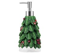 Shinowa 450ml Dispenser Sapone Liquido a Albero di Natale con Pompa, Dispenser Sapone Bagno Cucina Dosatore Sapone Dispenser di Sapone Liquido in Resina per Lozioni Detersivo Ricaricabile, Verde