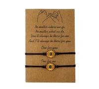 SHINROAD 1 set di braccialetti con biglietto dell'amicizia, attraenti, di lunga durata, dai colori vivaci, Linea Cera, Pietra secondaria