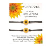 SHINROAD 1 set di braccialetti con biglietto dell'amicizia, attraenti, di lunga durata, dai colori vivaci, Linea Cera, Pietra secondaria