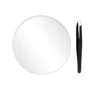 SHINROAD 30 specchietti ingranditi per il trucco di precisione, 15 cm, 30 specchi con pinzette, montaggio a parete portatile, per il trucco, colore bianco