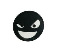 SHINROAD Accessori per racchetta da tennis, ammortizzatore in silicone, ammortizzatore di vibrazioni per prestazioni potenziate, sorriso riutilizzabile, viso nero