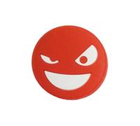 SHINROAD Accessori per racchetta da tennis, ammortizzatore in silicone, ammortizzatore di vibrazioni per prestazioni potenziate, sorriso riutilizzabile, viso rosso