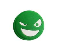 SHINROAD Accessori per racchetta da tennis, ammortizzatore in silicone, ammortizzatore di vibrazioni per prestazioni potenziate, sorriso riutilizzabile, viso verde